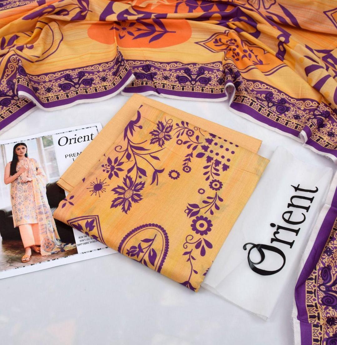 3 pcs women's unstitched digital printed suit