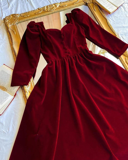 Luxurious velvet maxi frock 1 PCs